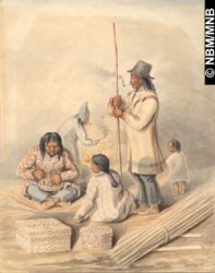 painting:  Making Baskets, c. 1845