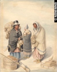 painting:  Going to Market, c. 1845