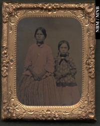 photograph:  Wolastoqew Girls, c. 1860