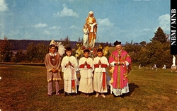 postcard:  Group at St. Ann's Church, Kingsclear, New Brunswick</i>, July 1961