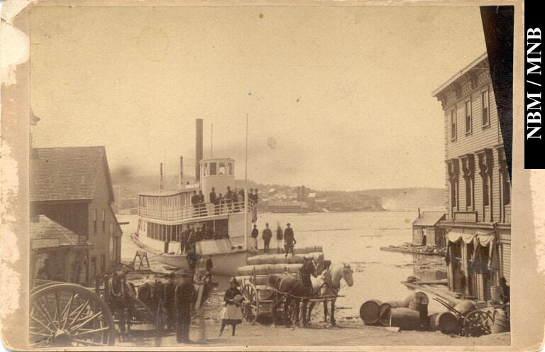 Le vapeur  Clifton   Indiantown, Saint John, Nouveau-Brunswick, lors d