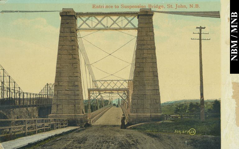 Entre du pont suspendu, chutes rversibles, Saint John, Nouveau-Brunswick
