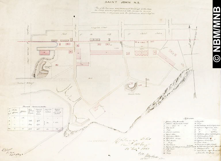 Plan of the Barracks and Government Buildings at the Lower Cove Reserve