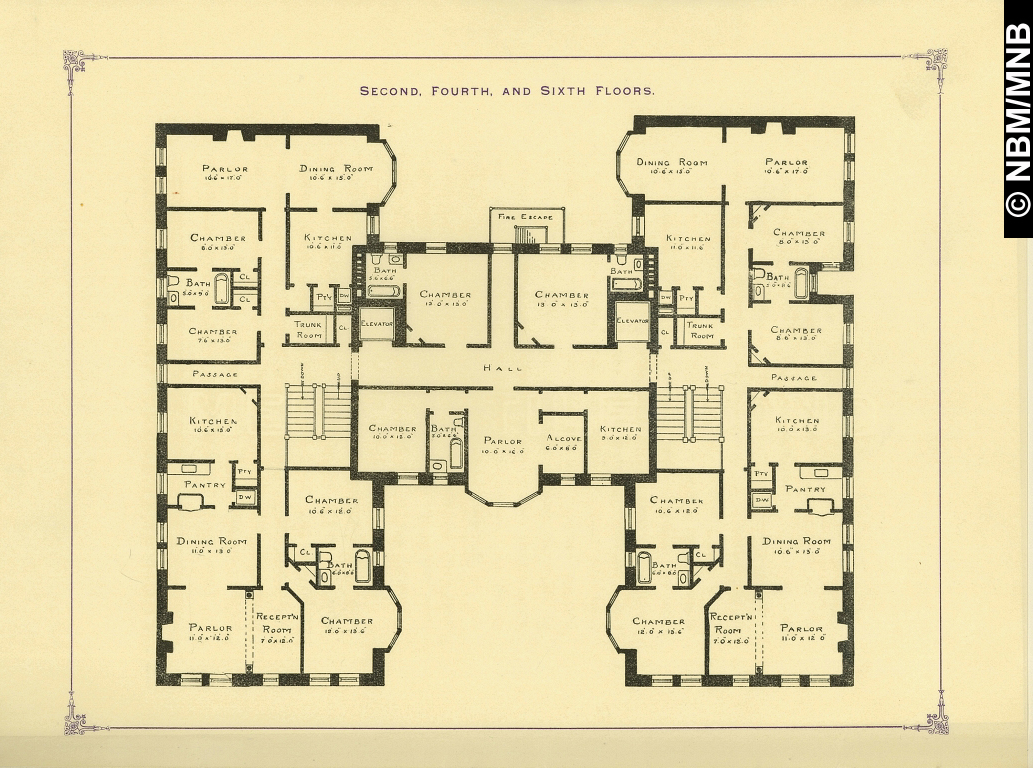 Second, Fourth and Sixth Floors, Proposed Apartment House, Saint John, New Brunswick