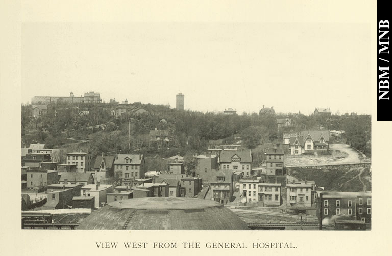 Vue depuis lhpital gnral en direction du mont Pleasant, Saint John, Nouveau-Brunswick