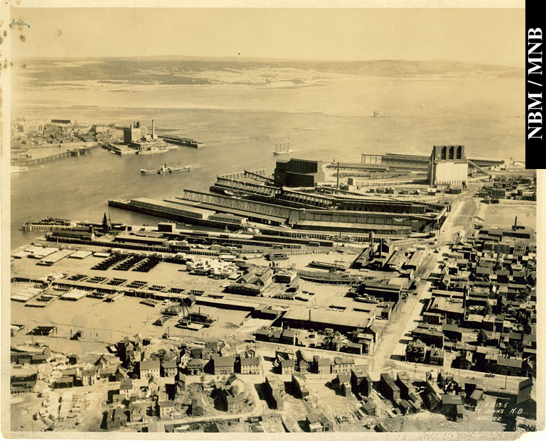 Aerial View of West Side Docks and Lower Cove of Saint John, New Brunswick