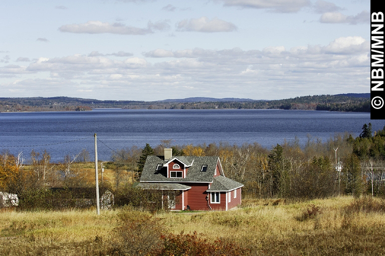 Vue depuis la promenade River Valley, Grand Bay-Westfield, Nouveau-Brunswick