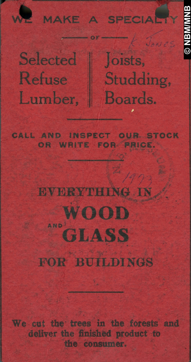 Articles de tous genres en bois et en verre pour les btiments, Murray & Gregory Limited, Saint John, Nouveau-Brunswick