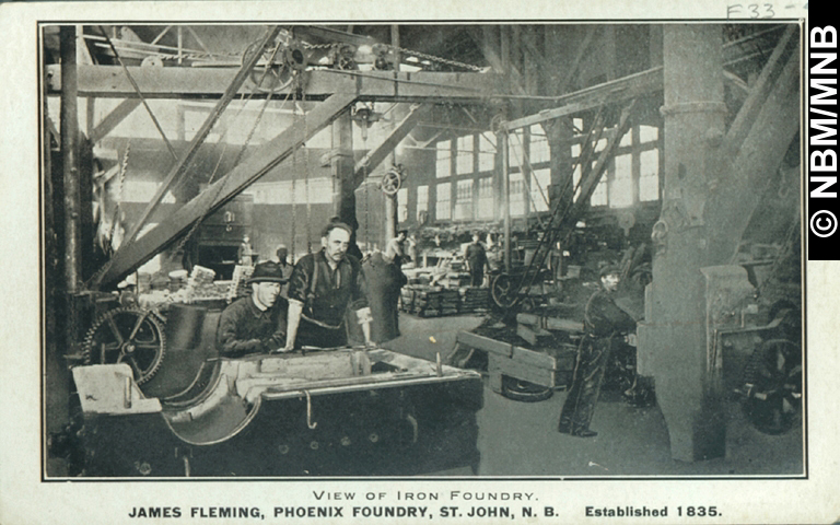 Vue de la fonderie de fer, James Fleming, Phoenix Foundry, Saint John, Nouveau-Brunswick