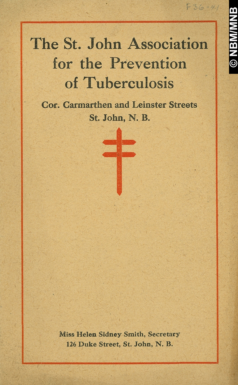 La St. John Association for the Prevention of Tuberculosis, angle des rues Carmarthen et Leinster Streets, Saint John, Nouveau-Brunswick