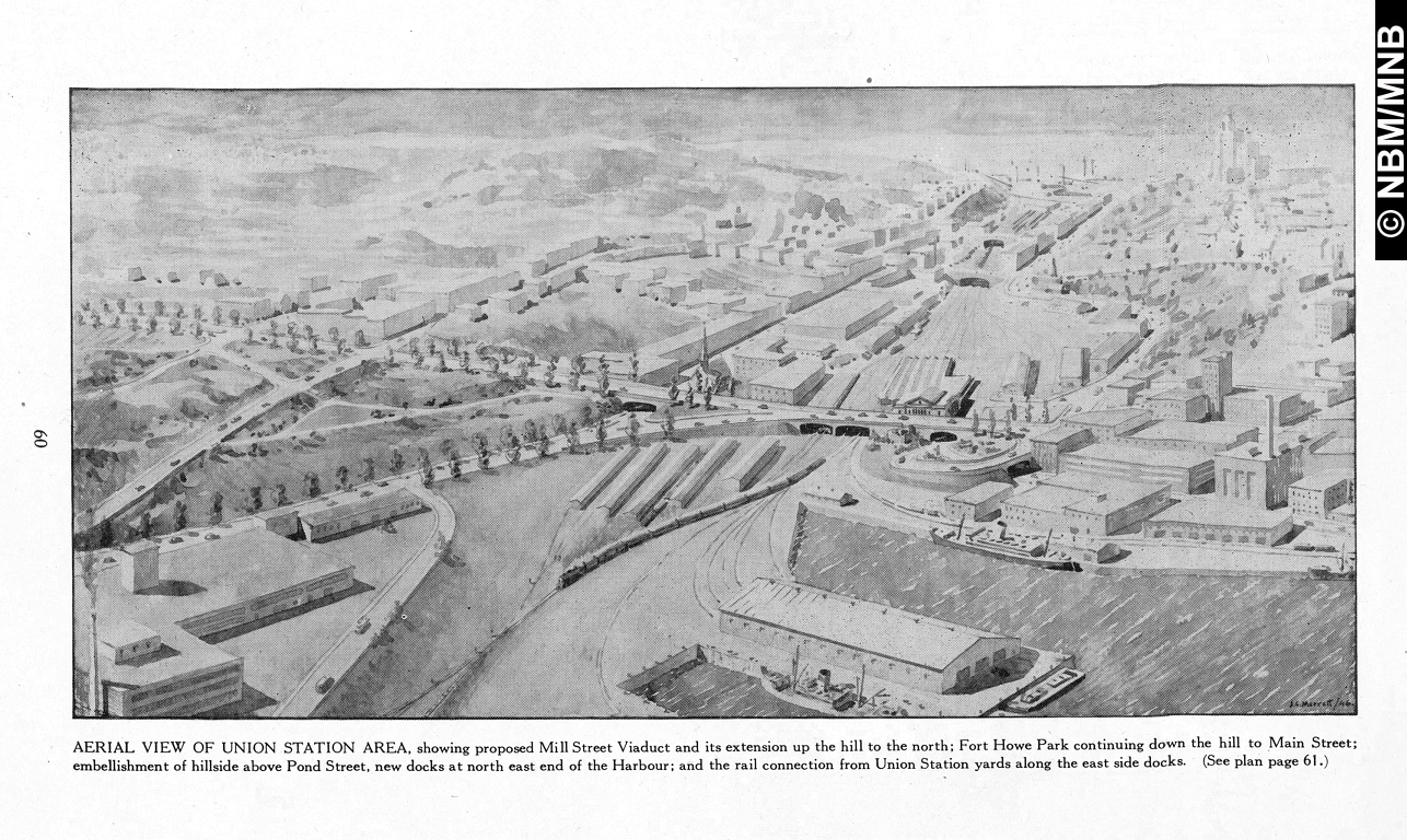 Aerial View of Union Station Area, Master Plan of the Municipality of the City and County of Saint John, New Brunswick