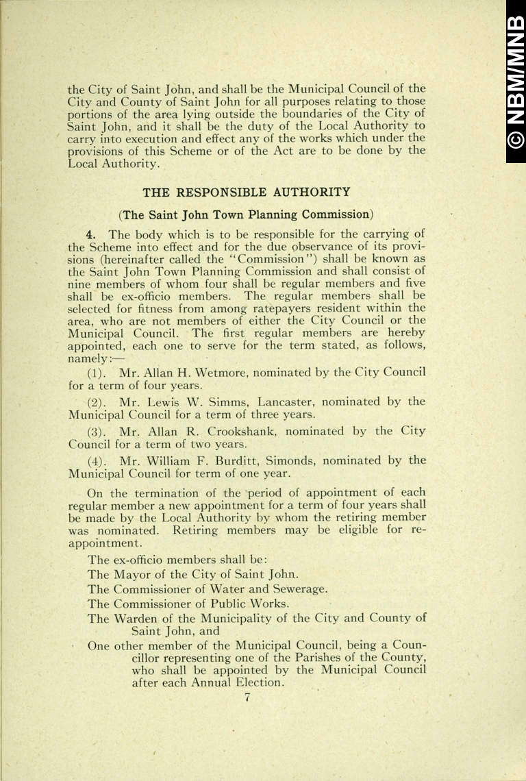 Plan durbanisme de la ville de Saint John, N.-B., 1922