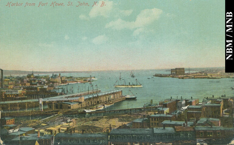 Vue du port depuis le fort Howe, Saint John, Nouveau-Brunswick