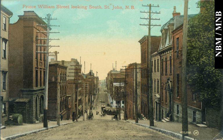 Rue Prince William en direction sud, Saint John, Nouveau-Brunswick