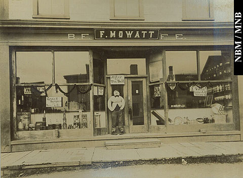 Devanture de magasin de F. Mowatt, St. Andrews, Nouveau-Brunswick