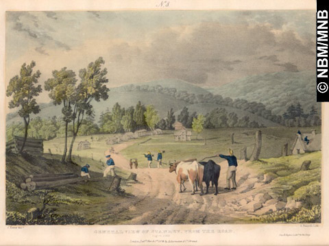 Vue densemble de Stanley depuis le chemin, aot 1835