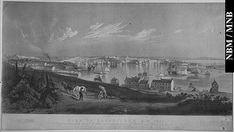 Vue de Saint John, Nouveau-Brunswick, 1851