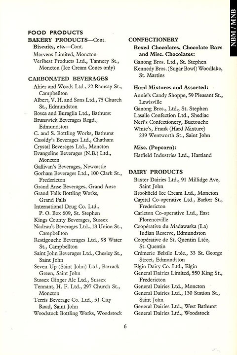 Handbook of Industries, Province of New Brunswick