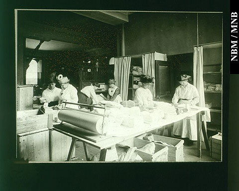 Ladies working in the St. John Red Cross