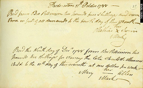 Account of payment for nursing the late Charlotte Munroe