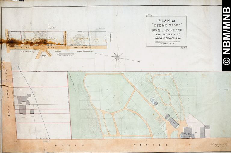 Plan of "Cedar Grove", Town of Portland: The Property of John H. Parks, Esq.