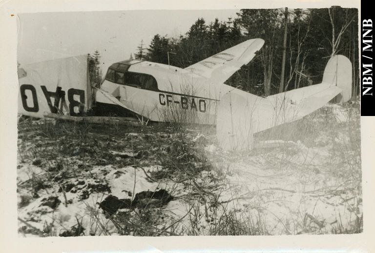 Aeroplane Crash, Old Black River Road, Loch Lomond, Saint John, New Brunswick