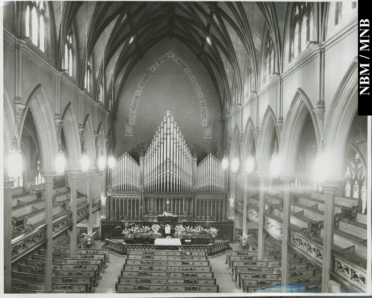 Interior of Centenary Queen Square Church, Showing Chancel, Princess Street, Saint John, New Brunswick