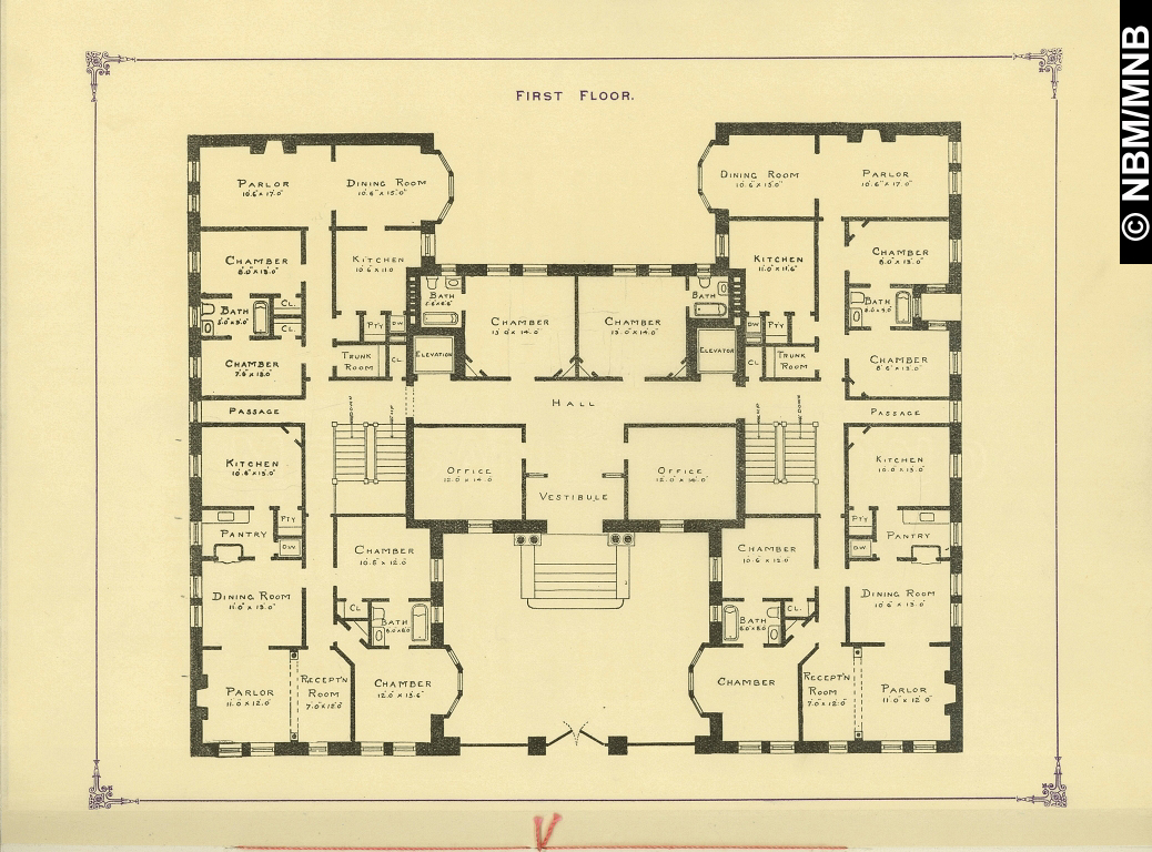 First Floor Plan, Proposed Apartment House, Saint John, New Brunswick