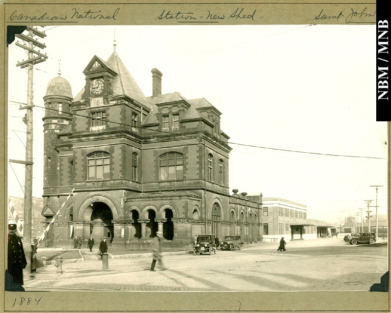 Union Station showing the new Baggage and Express Building, Mill Street, Saint John, New Brunswick