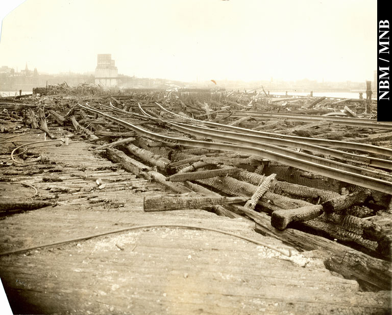 Charred Remains of West Side Docks after the fire, Saint John, New Brunswick