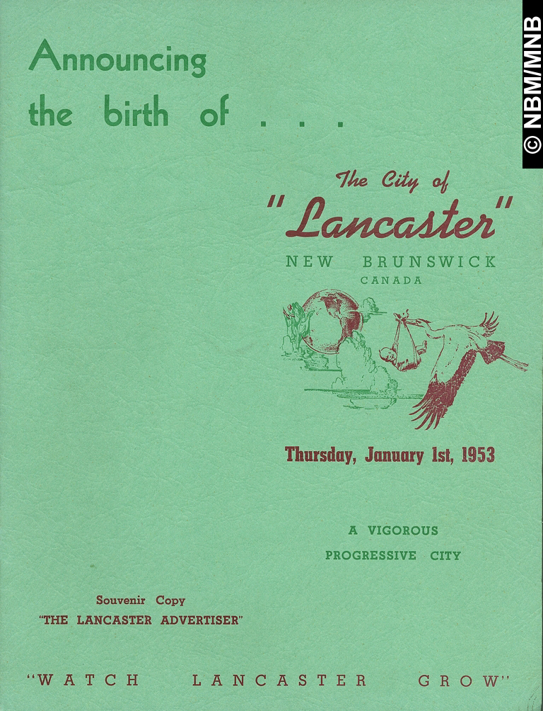 Souvenir Copy of the Lancaster Advertiser, Announcing the Birth of the City of "Lancaster", New Brunswick, Canada