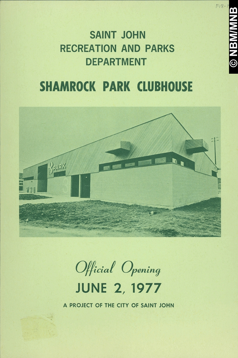 Official Opening, Shamrock Park Clubhouse, Saint John Recreation and Parks Department, Saint John, New Brunswick