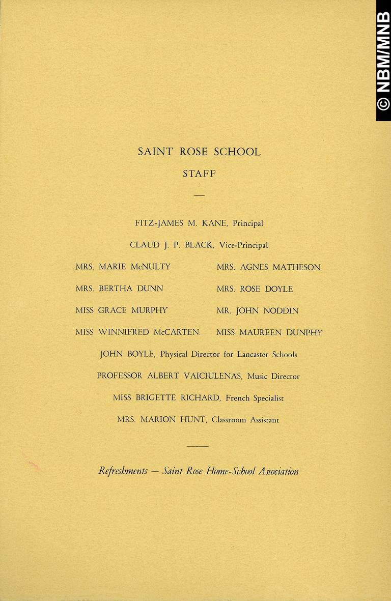 Official Opening, Saint Rose School, Lancaster, New Brunswick