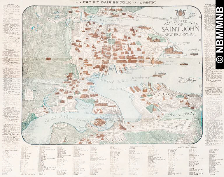Illustrated Plan of Saint John, New Brunswick
