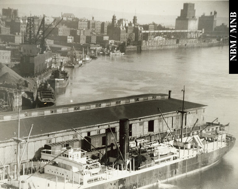 Harbour, Showing Pugsley Wharf and Freighter Equipped With Carley Floats, Saint John, Saint John, New Brunswick