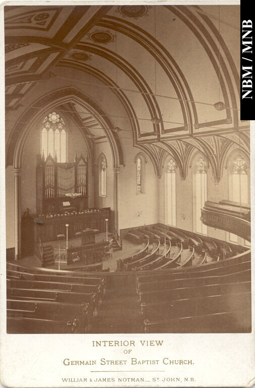 Interior of Germain Street Baptist Church, Saint John, New Brunswick
