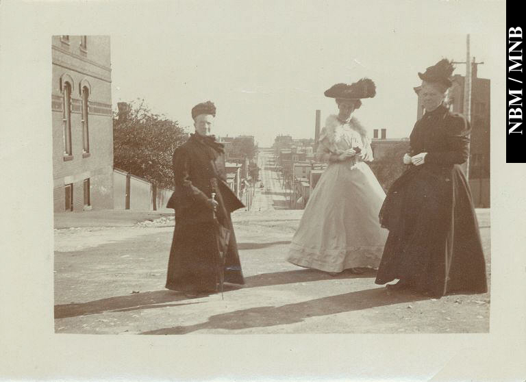 Members of the Woodburn Family at the Corner of Wentworth and Orange Streets, Saint John, New Brunswick