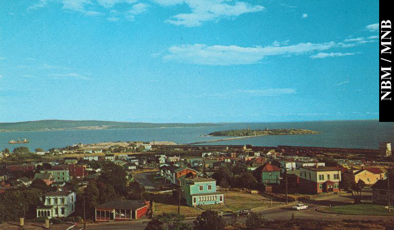 View of Partridge Island & Bay of Fundy from Carleton Martello Tower, Saint John, New Brunswick