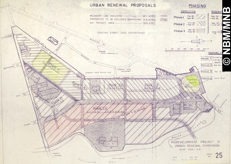 Urban Renewal Proposals, Redevelopment Project A, Saint John, N.B., 1961
