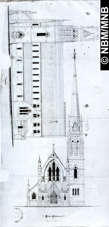 Front Elevation, Side View, Trinity Church, Saint John, N.B.